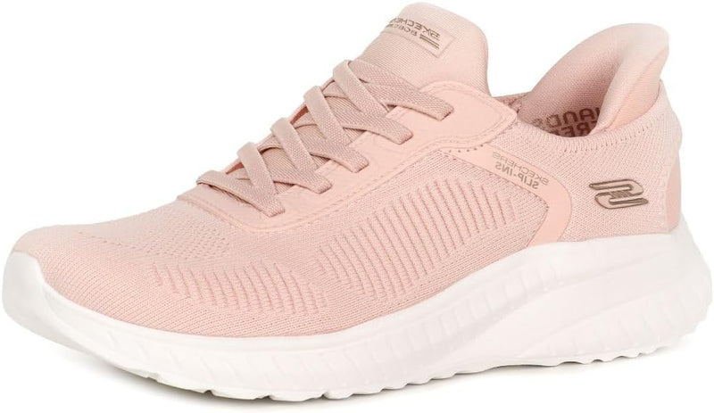 Skechers Ladies Slip-In Trainers Bobs Squad Chaos - Current Muse - Light Pink