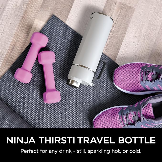 Ninja Thirsti Water Bottle and Flask 530 ML White