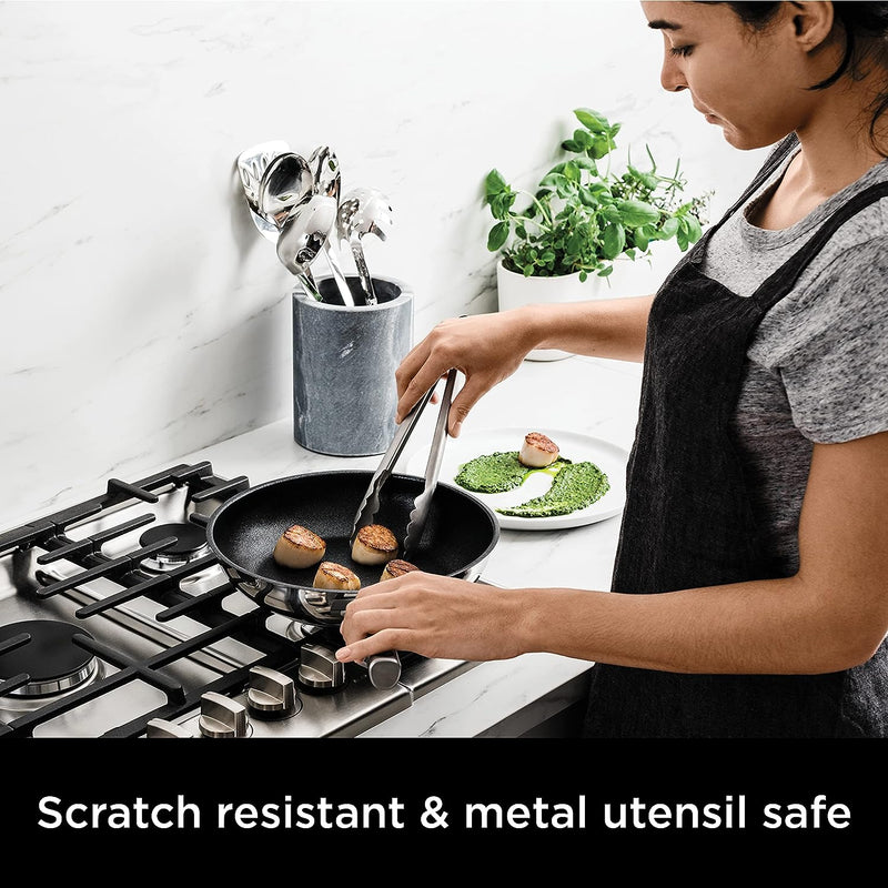 Ninja ZEROSTICK Stainless Steel 2-Piece Frying Pan Set