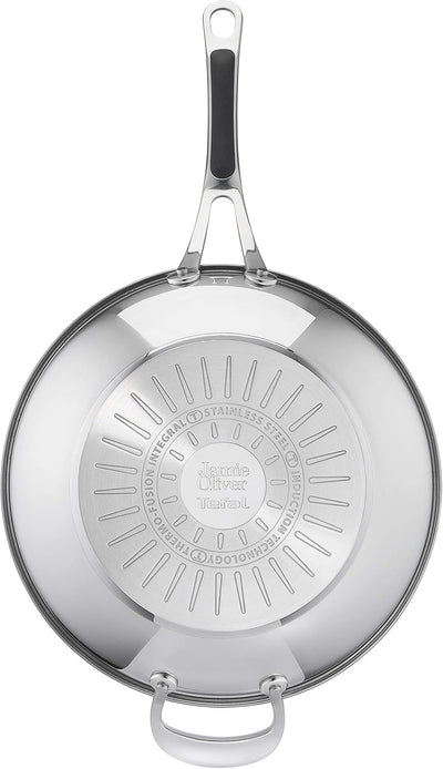 Tefal Jamie Oliver Cook's Classics Stainless Steel Wok Pan 30cm E3068834