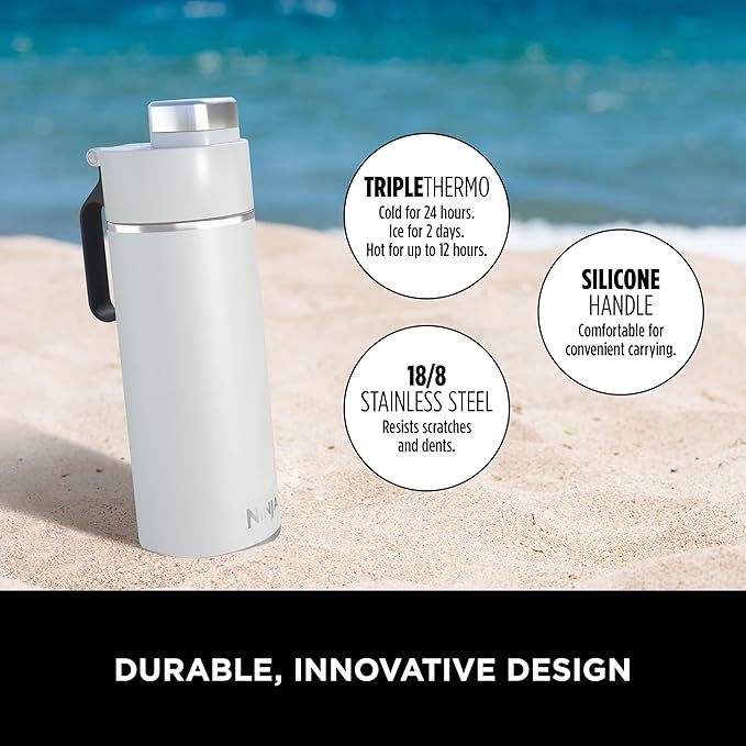 Ninja Thirsti Water Bottle and Flask 530 ML White