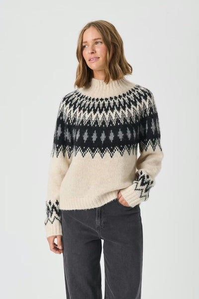 Part Two Ladies VenlaPW Pullover in French Oak Melange Jaguar, Venia