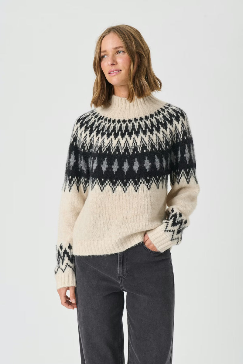 Part Two Ladies VenlaPW Pullover in French Oak Melange Jaguar, Venia
