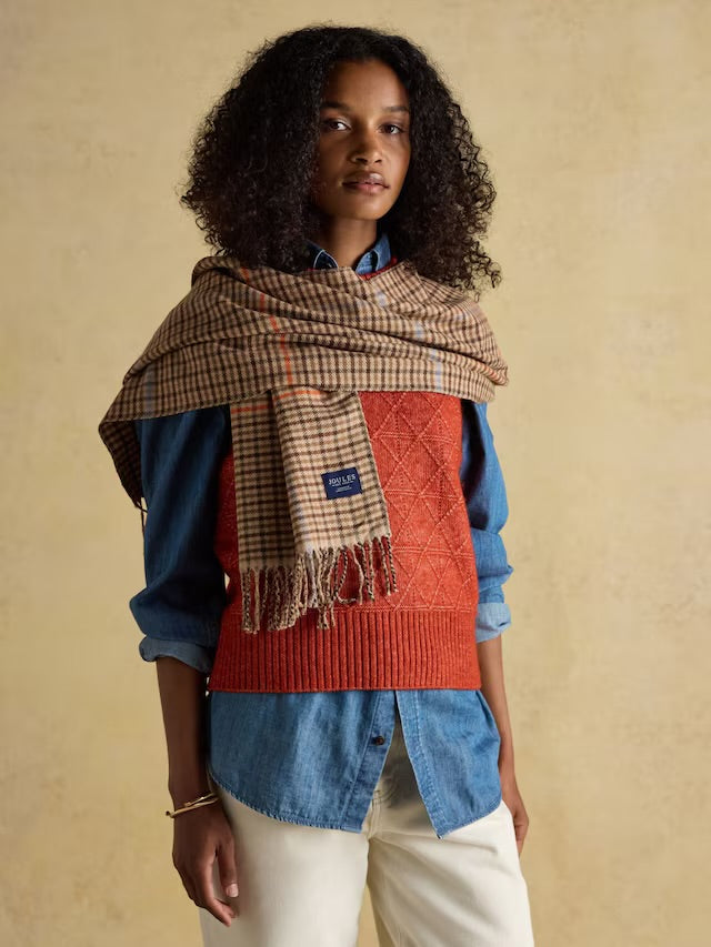 Joules Women’s Langtree Scarf - Tan Brown