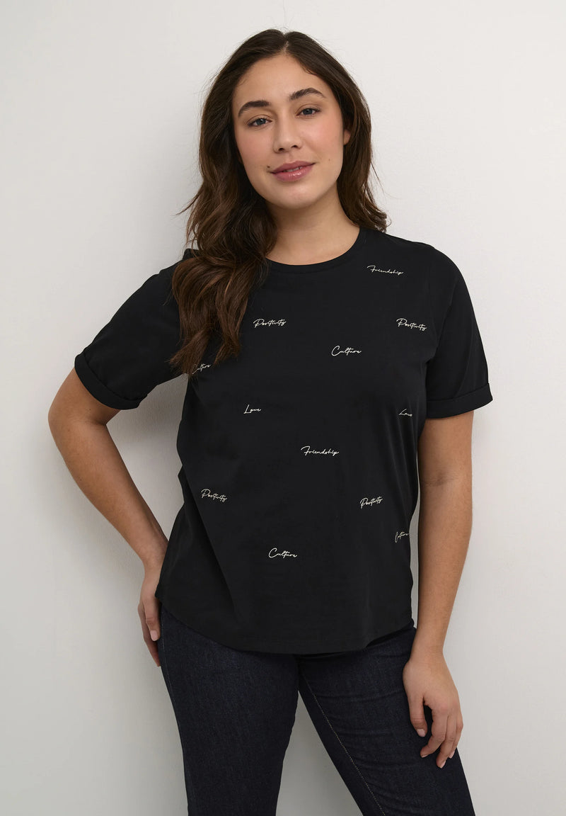 Culture CUblaze Black Tshirt, Blaze Top