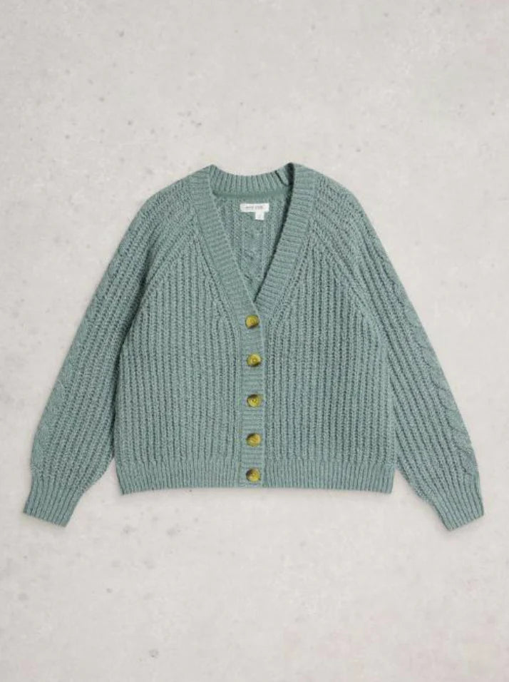 White Stuff Women’s Sally Slub Cardigan - Dust Green