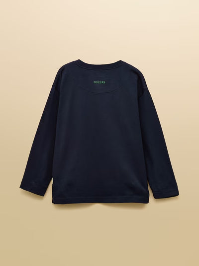 Joules Boys' Jack Navy Applique Long Sleeve Top