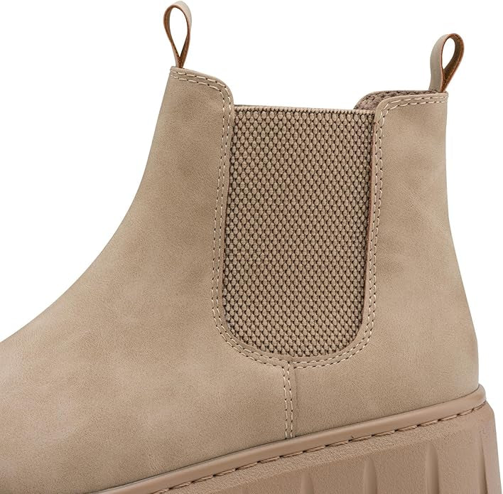 Marco Tozzi Women’s Slip on Ankle Boot in Taupe 2-25444-45