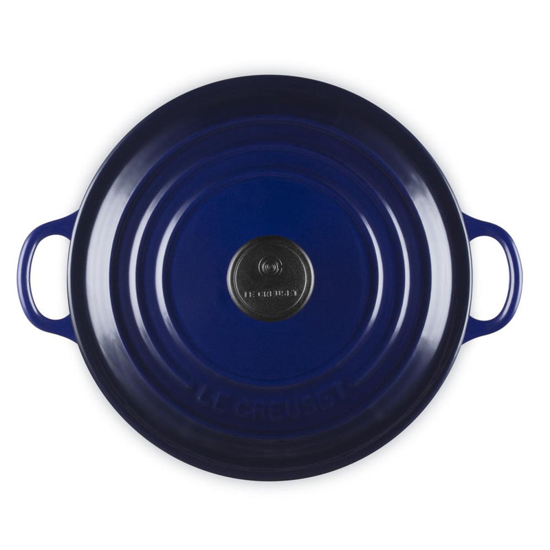 Le Creuset 24cm Cast Iron Round Casserole Dish Indigo