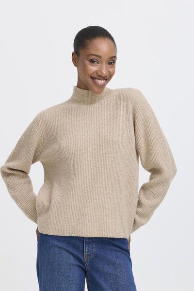 Ichi Women’s IHDUCIE Jumper in Oatmeal Melange