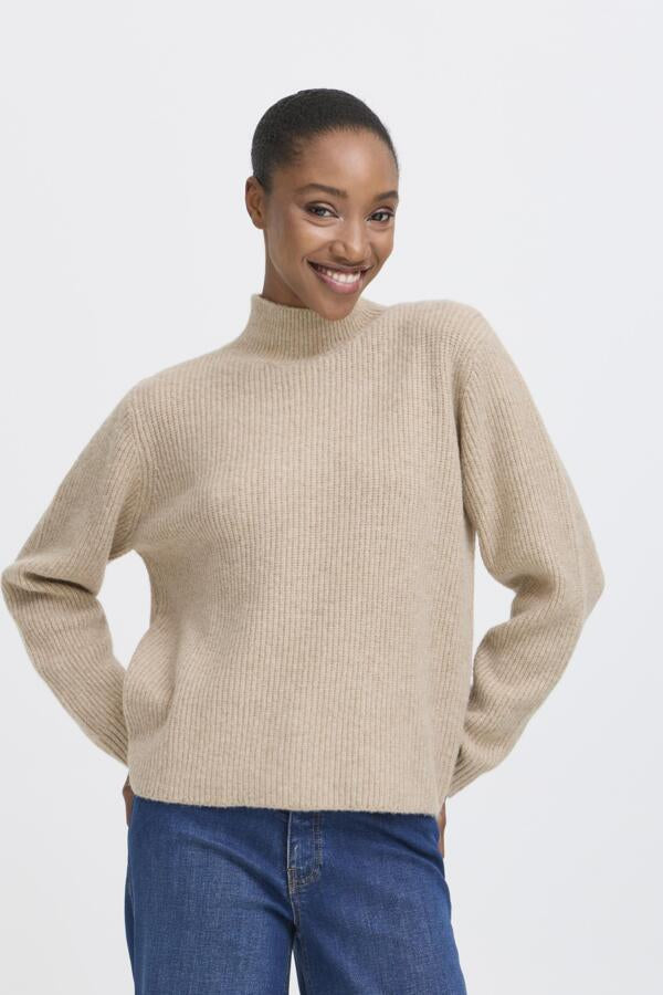 Ichi Women’s IHDUCIE Jumper in Oatmeal Melange