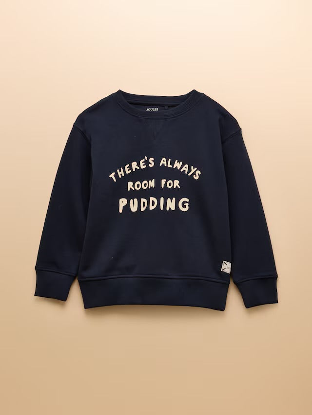 Joules Kids Sundaze Navy Blue Crew Neck Sweatshirt