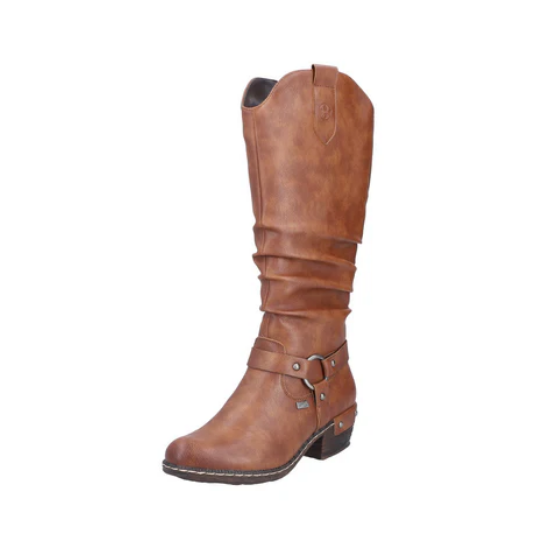 Rieker Ladies Knee High Boots 93670-24 in Brown