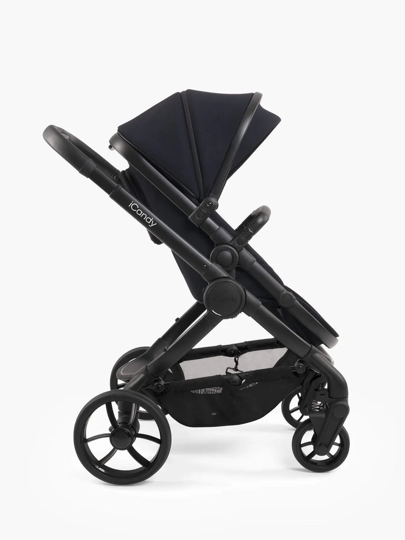 Icandy Peach 7 Black Pushchair and Carrycot - Car Seat Bundle