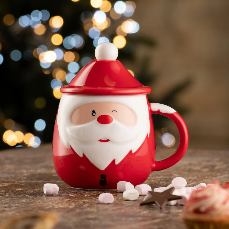 Belleek Living Santa Lidded Mug