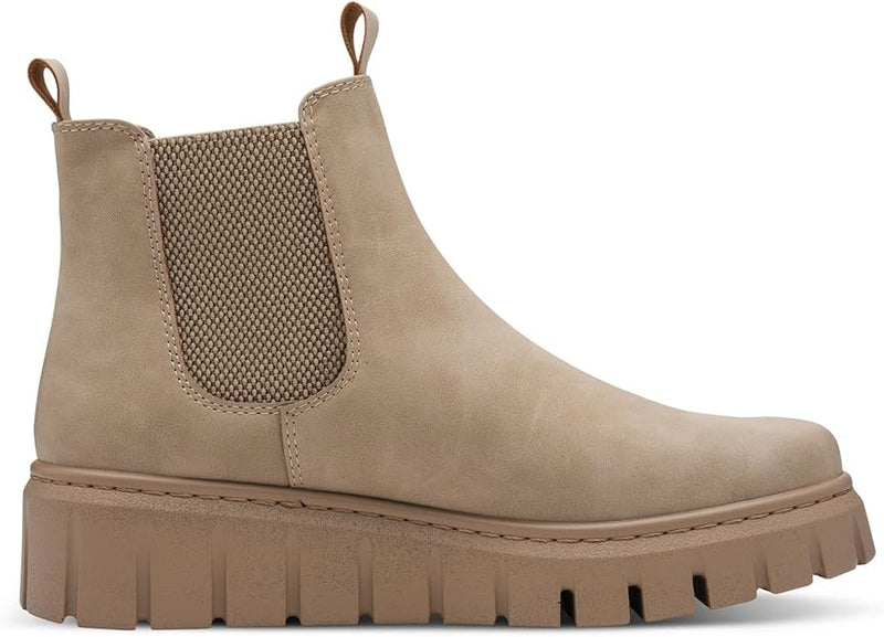Marco Tozzi Women’s Slip on Ankle Boot in Taupe 2-25444-45
