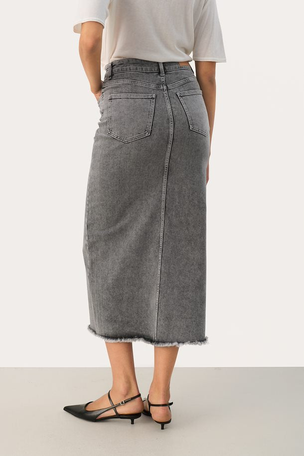 Part Two JasminPW Skirt Grey Denim