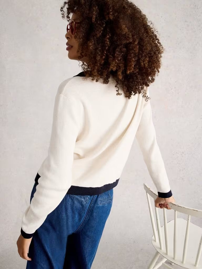 White Stuff Women’s Charlotte Long Sleeve Cardi in NAT MLT