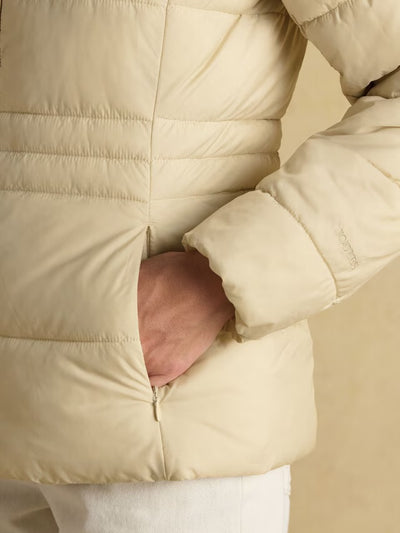 Joules Women’s Hadlow Neutral Showerproof Padded Coat with Hood