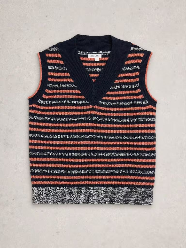 White Stuff Women’s Meg Stripe Tank in Navy Multi