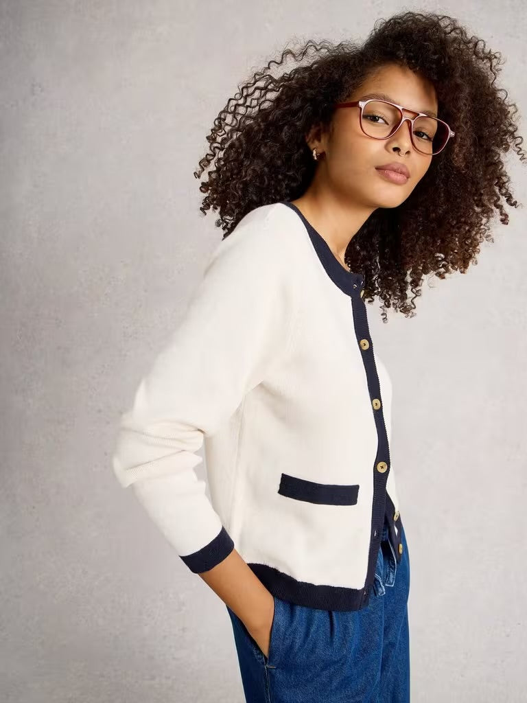 White Stuff Women’s Charlotte Long Sleeve Cardi in NAT MLT