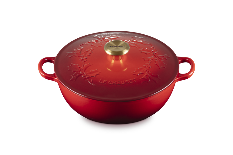 Le Creuset Holly Casserole 26cm/4.1L Cerise