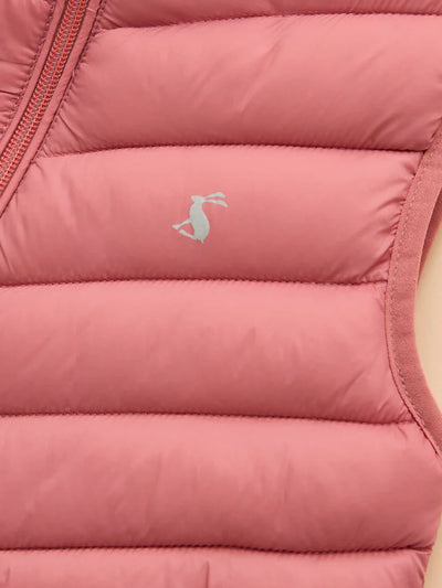Joules Girls Crofton Gilet Pink Showerproof padded gilet
