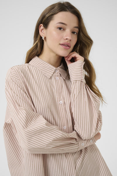 Kaffe Women’s KAvictoria Shirt - Lotus Stripe