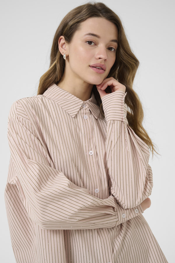 Kaffe Women’s KAvictoria Shirt - Lotus Stripe