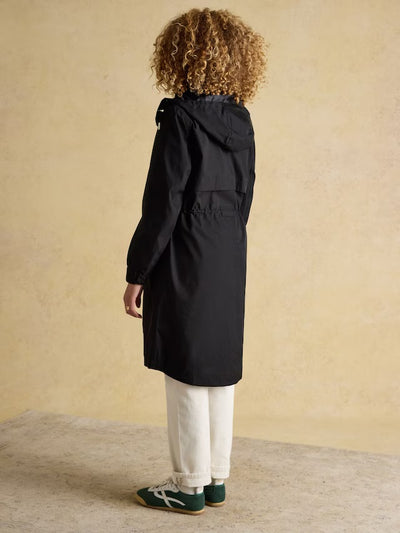 Joules Women’s Elbridge Black Waterproof Coat with Hood