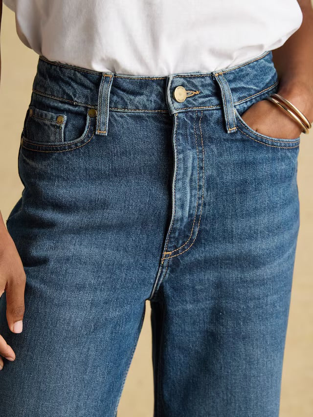 Joules Women’s Blue High Rise Wide Leg Jeans