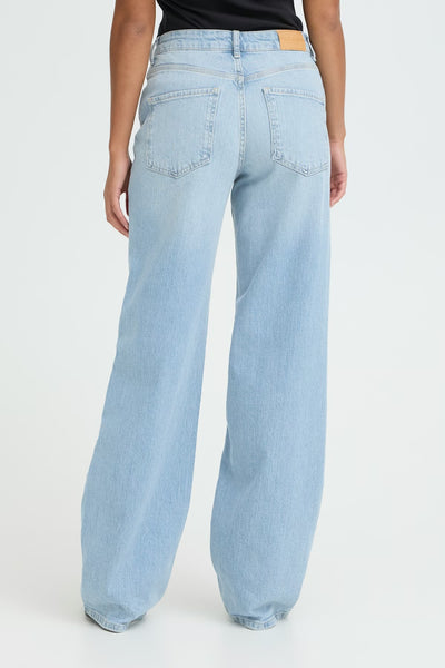 PULZ JEANS PZVEGA jeans wide leg light blue denim, Vega