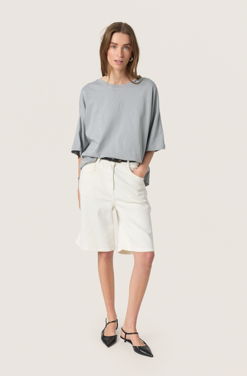 Soaked In Luxury Ladies SLafshan T-Shirt In Ultimate Gray