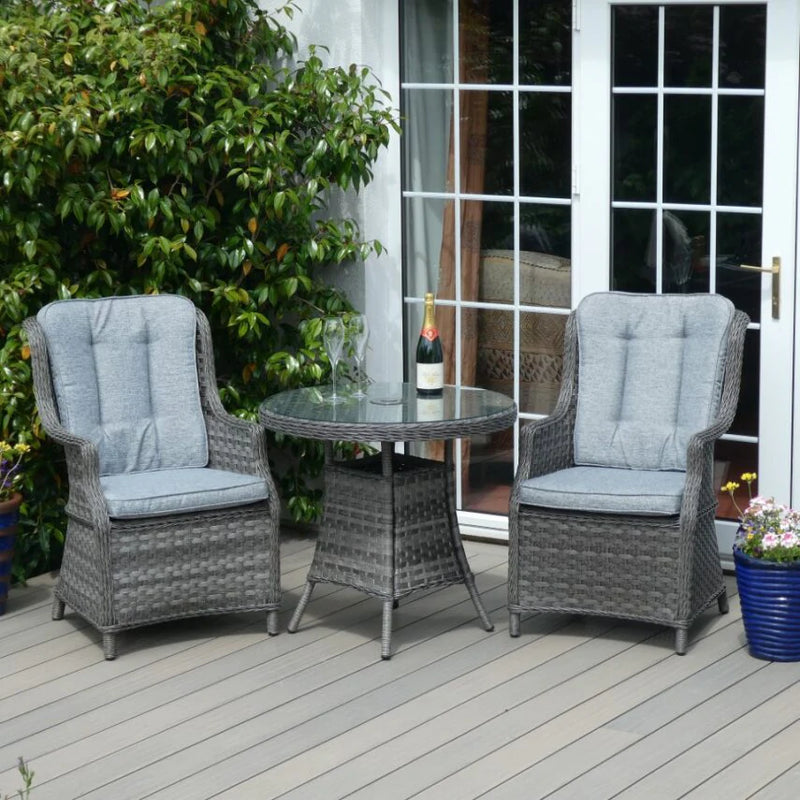 Santorini High Back Bistro Set