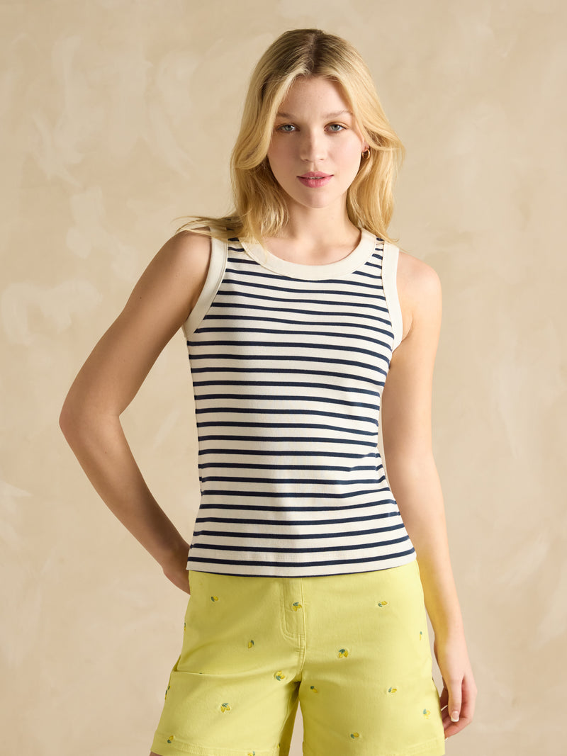 Joules Women’s Harbour Vest in Creme Navy
