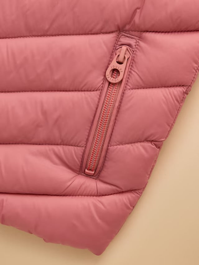 Joules Girls Crofton Gilet Pink Showerproof padded gilet
