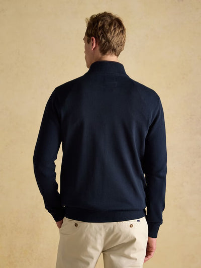 Joules Men’s Hillside Navy Blue Quarter Zip Knitted Jumper