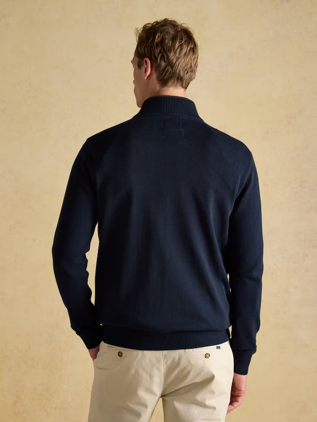 Joules Men’s Hillside Navy Blue Quarter Zip Knitted Jumper