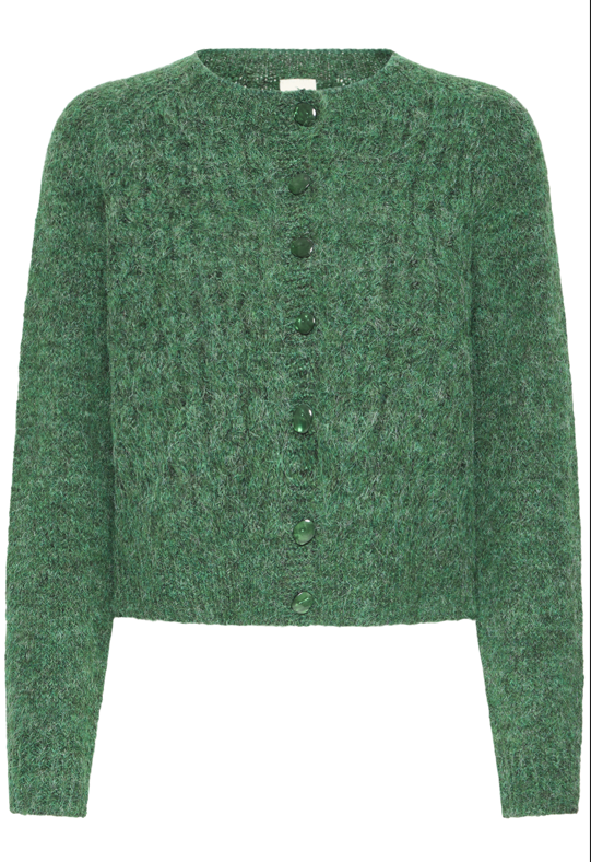 Ichi Ladies Cardigan  IHBelablue CA2 in Pineneedle, Belablue