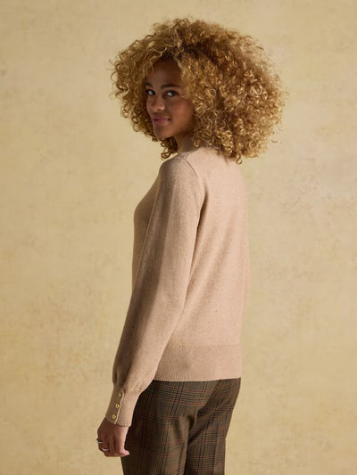 Joules Women’s Enid Oatmeal High Neck Jumper