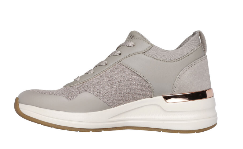 Skechers Ladies High Top Trainer Billion 2 Winning Streak in Taupe