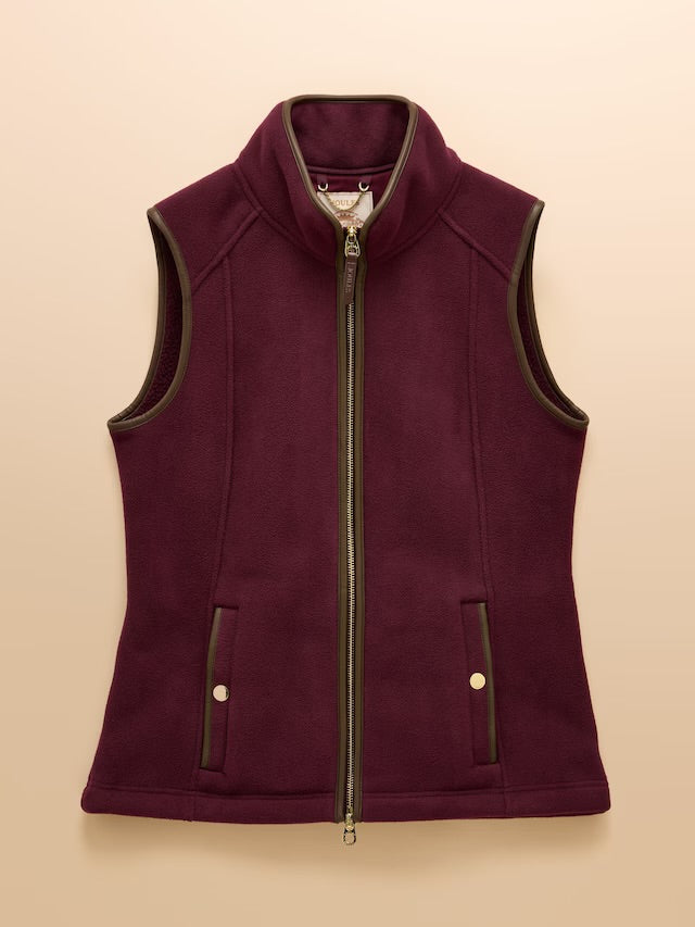 Joules Women’s Heritage Fleece Gilet - Red