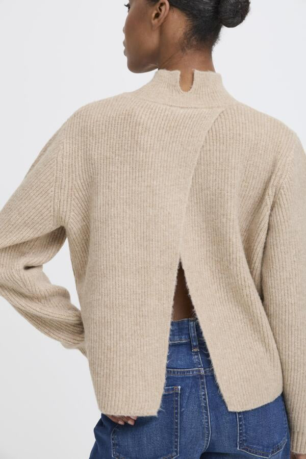 Ichi Women’s IHDUCIE Jumper in Oatmeal Melange