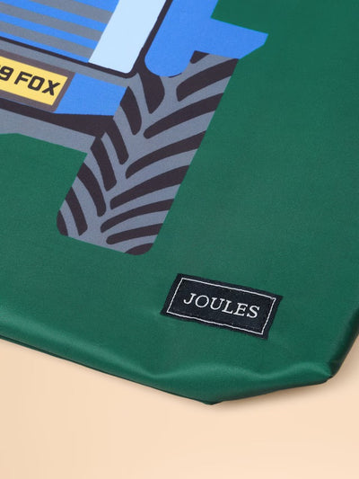 Joules Kids' Adventurer Green & Blue Tractor Drawstring Bag