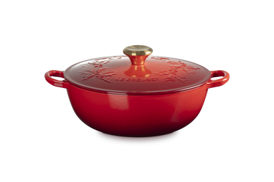 Le Creuset Holly Casserole 26cm/4.1L Cerise