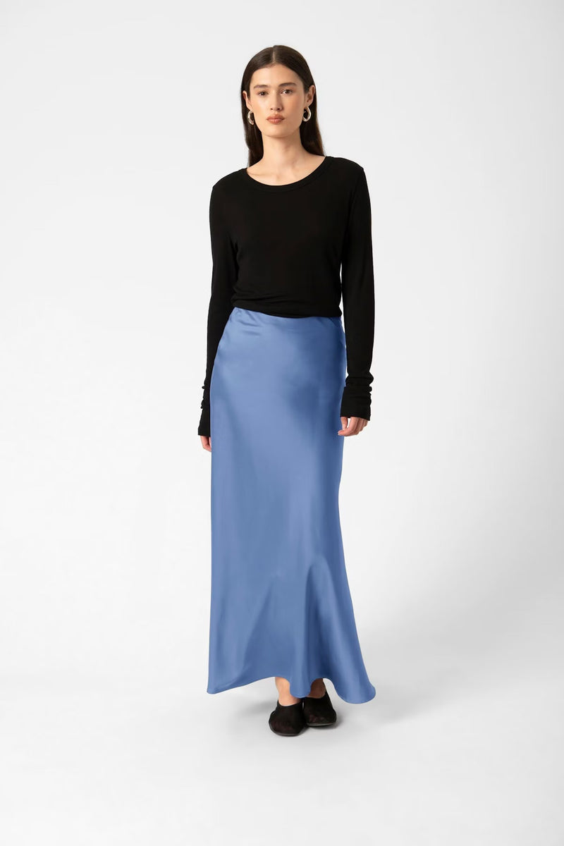 Soaked In Luxury SLAnna Skirt - Bijou Blue