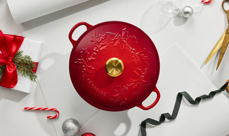 Le Creuset Holly Casserole 26cm/4.1L Cerise