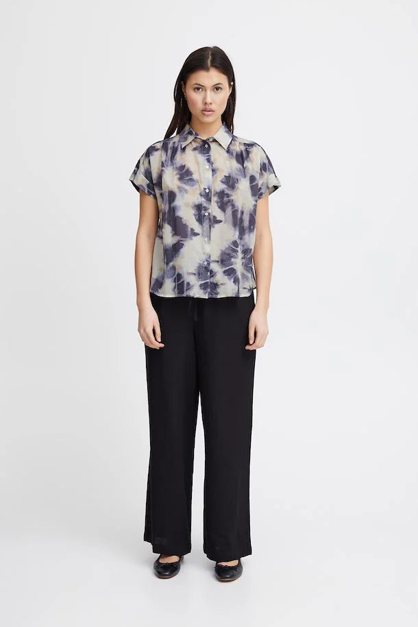 ICHI Ihemmeretta Woman’s Shirt Tie Dye AOP, Emmeretta