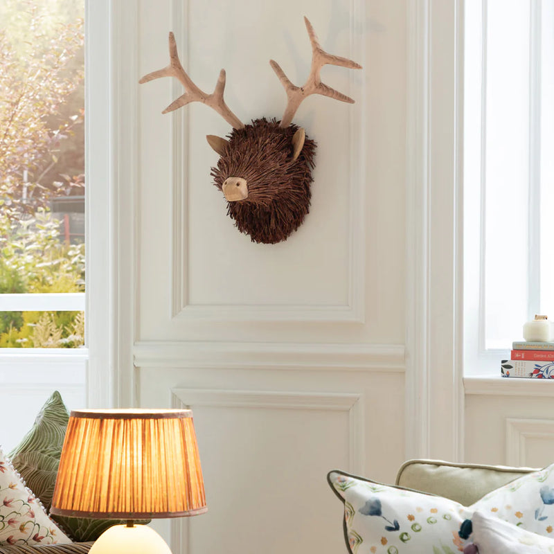 Voyage Maison Stirling Wall Mount Stag Head Wooden Sculpture Brown