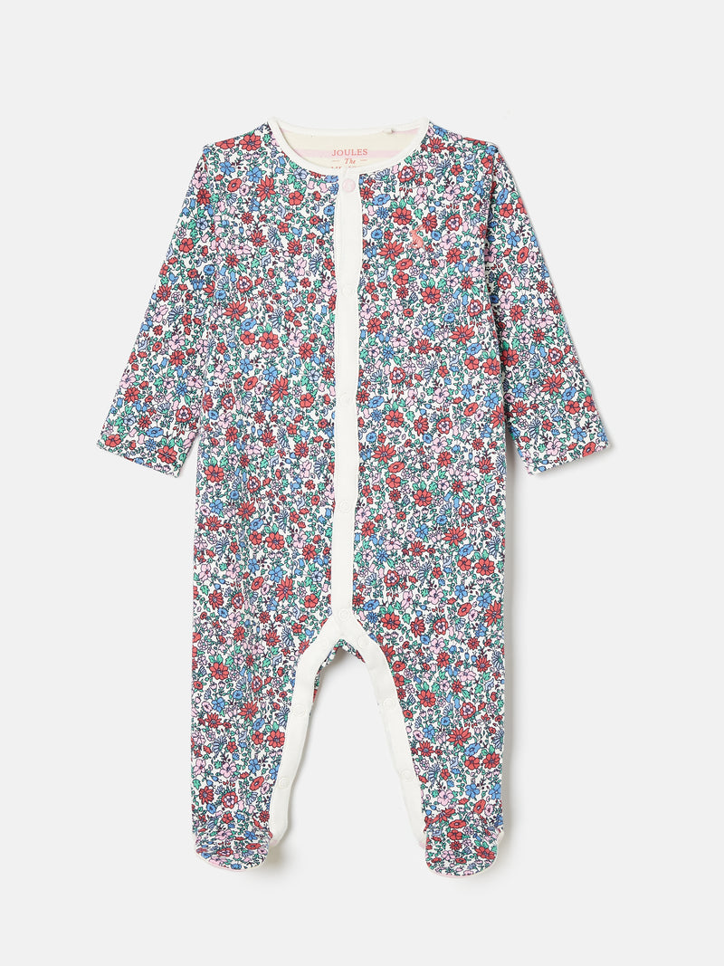 Joules Baby Girl’s Razamataz Cotton Babygrow - Multi Ditsy Print